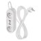Predlžovací kábel 1,4 m / 2 zásuvky+2×USB-A+1×USB-C / biely / PVC / 1,5 mm2
