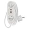 Predlžovací kábel 1,4 m / 2 zásuvky+2×USB-A+1×USB-C / biely / PVC / 1,5 mm2