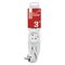 Predlžovací kábel 3 m / 3 zásuvky / biely / PVC / 1,5 mm2