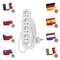 Predlžovací kábel 3 m / 4 zásuvky / biely / PVC / 1,5 mm2