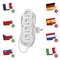 Predlžovací kábel 5 m / 4 zásuvky / biely / PVC / 1,5 mm2