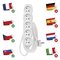 Predlžovací kábel 3 m / 5 zásuviek / biely / PVC / 1,5 mm2