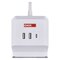 Predlžovací kábel - kocka 2 m / 2 zásuvky / biely / 2×USB-A + 1×USB-C+Qi / 1,5 mm2