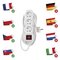 Predlžovací kábel 7 m / 3 zásuvky / s vypínačom / biely / PVC / 1,5 mm2