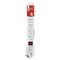 Predlžovací kábel 5 m / 6 zásuviek / s vypínačom / biely / PVC / 1,5 mm2