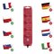 Predlžovací kábel 3 m / 4 zásuvky / s vypínačom / čierno-červený / guma-neoprén / 1,5 mm2