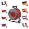 Predlžovací kábel na bubne 30 m / 4 zásuvky / červený / PVC / 230 V / 1 mm2