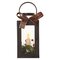 LED dekorácia – vianočný lampáš so sviečkou čierny, 22 cm, 3x AAA, vnútorný, vintage