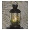 LED dekorácia – vianočný lampáš so sviečkami čierny, 35,5 cm, 3x C, vnútorný, vintage