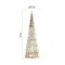 LED vianočný sklenený stromček, 27 cm, 2x CR2032, vnútorný, teplá biela, časovač