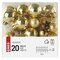 LED vianočná girlanda – zlaté guličky, 1,9 m, 2x AA, vnútorný, teplá biela, časovač
