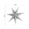 LED hviezda papierová závesná so striebornými trblietkami v strede, biela, 60 cm, vnútorná