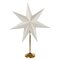 LED hviezda papierová so zlatým stojančekom, 45 cm, vnútorná