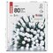 LED vianočná cherry reťaz – guličky, 8 m, vonkajšia aj vnútorná, studená biela, programy