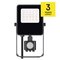 LED reflektor VISIO s pohybovým čidlom, 10W, neutrálna biela, čierný