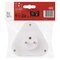 Rozbočovacia zásuvka 3× guľatá, biela