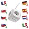 Predlžovací kábel - kocka 1,9 m / 4 zásuvky / biely / PVC / s USB / 1 mm2