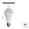 LED žiarovka GoSmart A65 / E27 / 14 W (94 W) / 1 400 lm / RGB / stmievateľná / WiFi