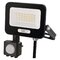LED reflektor GLARO s pohybovým čidlom, 20 W, čierny, IP54, 2000 lm, neutrálna biela