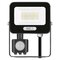 LED reflektor GLARO s pohybovým čidlom, 20 W, čierny, IP54, 2000 lm, neutrálna biela