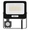 LED reflektor GLARO s pohybovým čidlom, 30 W, čierny, IP54, 3000 lm, neutrálna biela