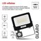 LED reflektor GLARO s pohybovým čidlom, 30 W, čierny, IP54, 3000 lm, neutrálna biela