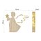 LED dekorácia drevená – anjel, 13 cm, 2x AAA, vnútorný, teplá biela, časovač