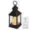 LED dekorácia – lampáš antik čierna blikajúca, 3x AAA, vnútorný, vintage, časovač