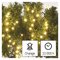 LED vianočná reťaz – ježko, 12 m, vonkajšia aj vnútorná, teplá biela, časovač