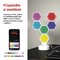 GoSmart LED stolná lampa Hexagon biela, 6 častí, RGBIC stmievateľná, WiFi