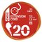 Predlžovací kábel 20 m / 1 zásuvka / oranžový / PVC / 250 V / 1,5 mm2