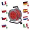Predlžovací kábel na bubne 25 m / 4 zásuvky / čierny / PVC / 230 V / 1,5 mm2