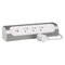 Legrand predlžovací kábel 1 m / 3 zásuvky / s USB / hliník-biela / PVC / 1,5 mm2