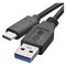 USB kábel 3.0 A/M - USB 3.1 C/M 1m čierny, Quick charge