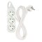 Predlžovací kábel 3 m / 3 zásuvky / biely / PVC / 1 mm2