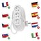 Predlžovací kábel 3 m / 3 zásuvky / biely / PVC / 1 mm2