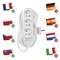 Predlžovací kábel 7 m / 3 zásuvky / biely / PVC / 1,5 mm2