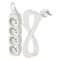 Predlžovací kábel 5 m / 4 zásuvky / biely / PVC / 1,5 mm2