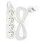 Predlžovací kábel 5 m / 4 zásuvky / biely / PVC / 1,5 mm2