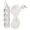 Predlžovací kábel 10 m / 4 zásuvky / biely / PVC / 1 mm2