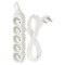 Predlžovací kábel 3 m / 5 zásuviek / biely / PVC / 1 mm2