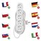 Predlžovací kábel 5 m / 5 zásuviek / biely / PVC / 1,5 mm2