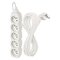 Predlžovací kábel 7 m / 5 zásuviek / biely / PVC / 1 mm2