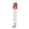 Predlžovací kábel 10 m / 5 zásuviek / biely / PVC / 1,5 mm2