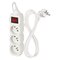 Predlžovací kábel 1,2 m / 3 zásuvky / s vypínačom / biely / PVC / 1 mm2