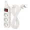 Predlžovací kábel 7 m / 3 zásuvky / s vypínačom / biely / PVC / 1 mm2