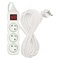 Predlžovací kábel 10 m / 3 zásuvky / s vypínačom / biely / PVC / 1 mm2