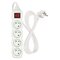 Predlžovací kábel 2 m / 4 zásuvky / s vypínačom / biely / PVC / 1 mm2
