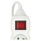 Predlžovací kábel 3 m / 4 zásuvky / s vypínačom / biely / PVC / 1 mm2