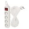 Predlžovací kábel 10 m / 4 zásuvky / s vypínačom / biely / PVC / 1 mm2